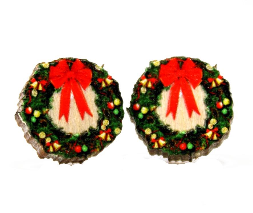 Weihnachtskranz Ohrstecker