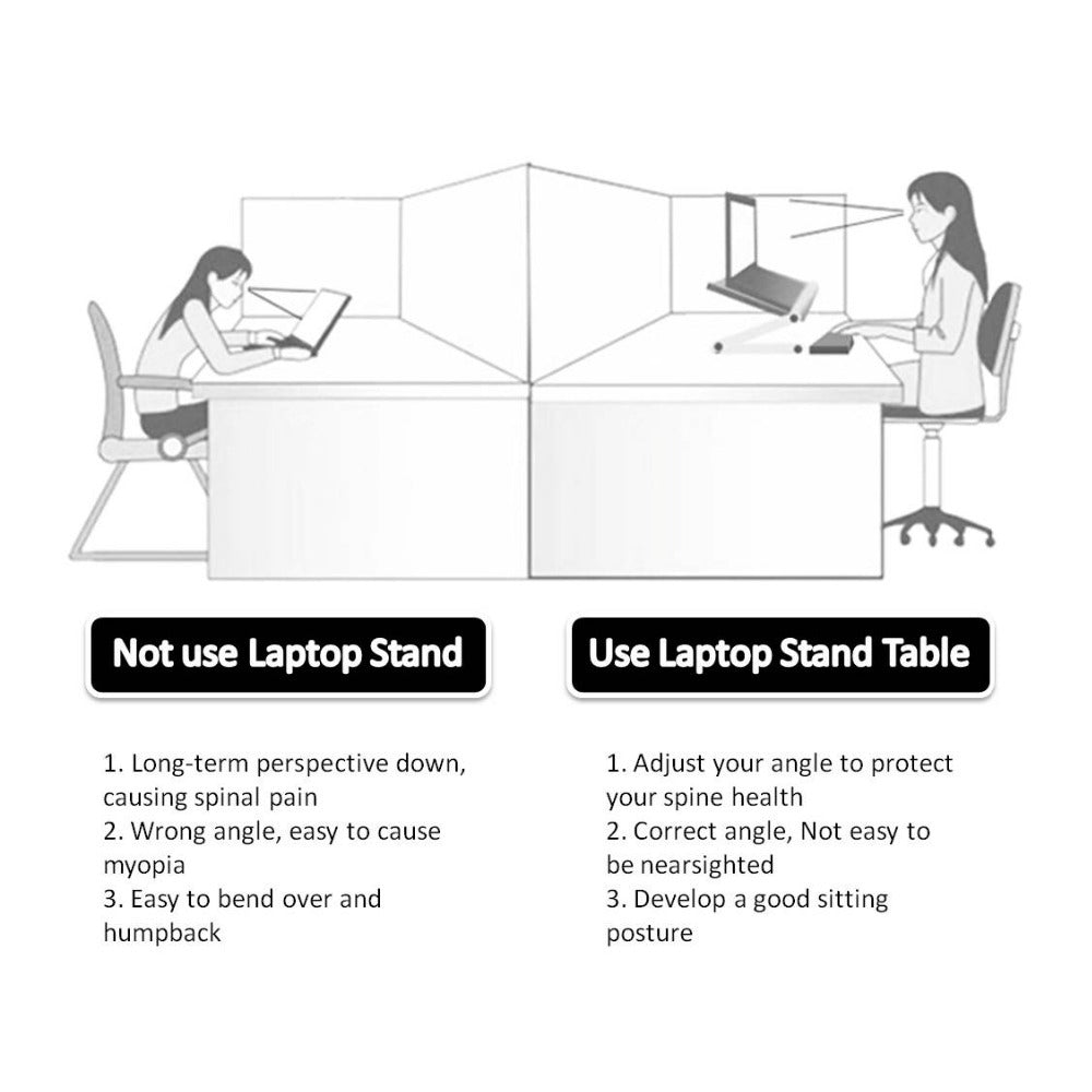 Faltbare Laptop-Ständer mit ergonomischem Design
