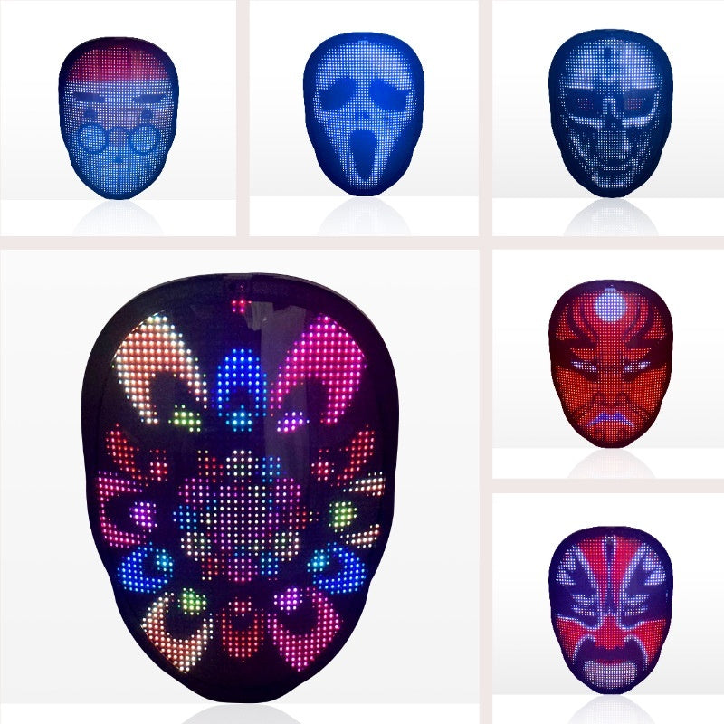 Farbige LED-Gesichtsmaske für Halloween