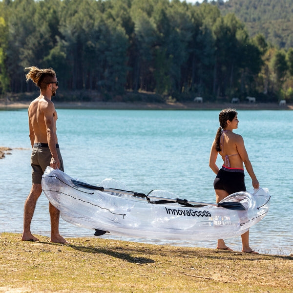 Kajak - Transparentes aufblasbares Kajak mit Zubehör Paros InnovaGoods 312 cm mit 2 Plätzen
