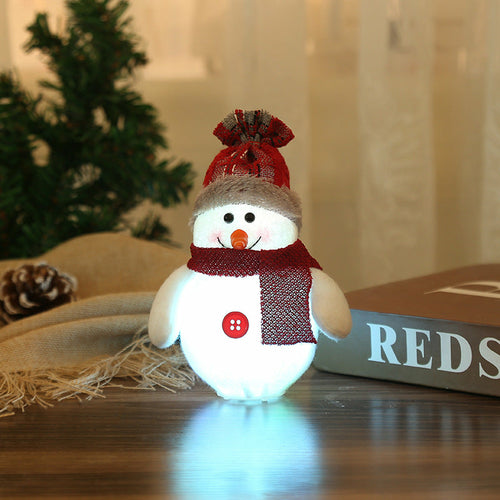 Weihnachtsdekorationen - LED-Weihnachtsmann, -Schneemann und -Weihnachtsreh