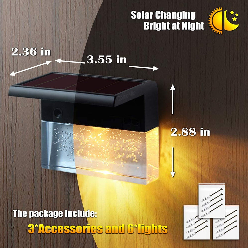 Solar-Stufenlicht mit Flammeneffekt
