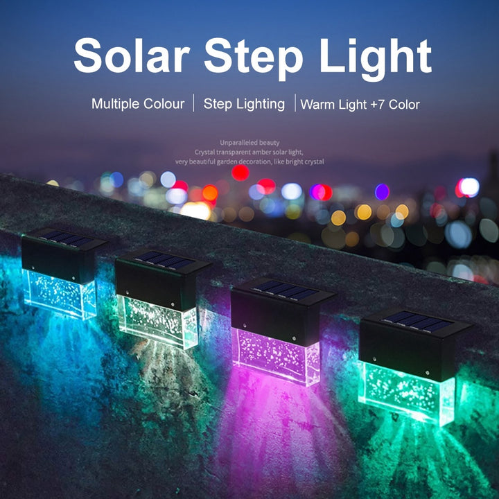 Solar-Stufenlicht mit Flammeneffekt