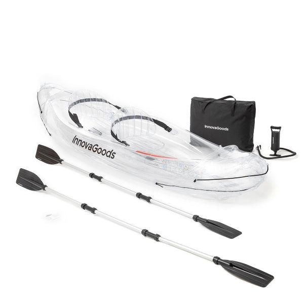 Kajak - Transparentes aufblasbares Kajak mit Zubehör Paros InnovaGoods 312 cm mit 2 Plätzen