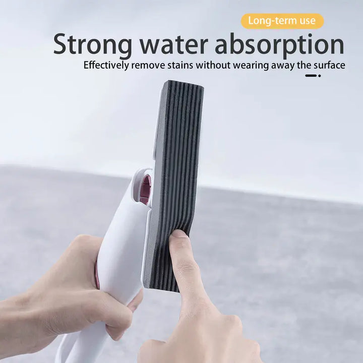 Portable Self-Squeeze Mini Mop, Lazy Hand Wash-Free Strong Absorbent Mop, Wet and Dry Use Cleaning System Tool, for Glass Car Bathroom Kitchens Desktop Household Set