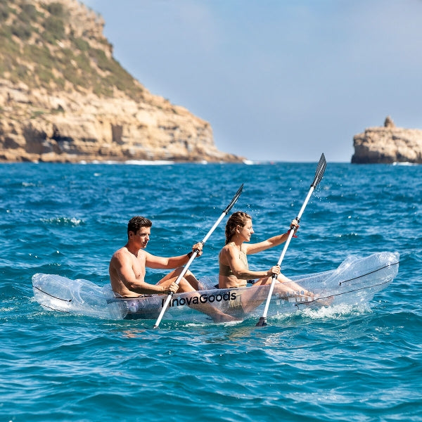 Kajak - Transparentes aufblasbares Kajak mit Zubehör Paros InnovaGoods 312 cm mit 2 Plätzen