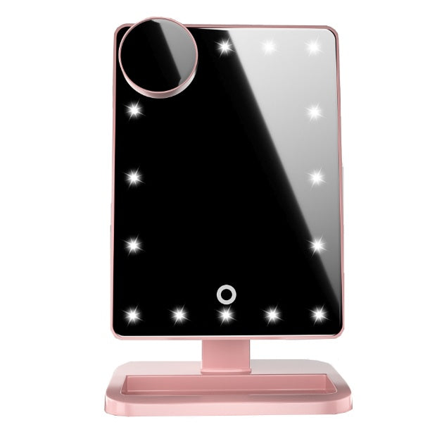 3-in-1 Multifunktionaler Make-Up Spiegel mit Touchscreen, 20 LED Leuchten, Bluetooth Lautsprecher 10-facher Vergrößerung