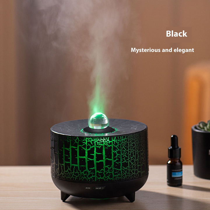 Luftbefeuchter - Perlen Aroma-Diffusor mit einer bunten Simulationsflamme