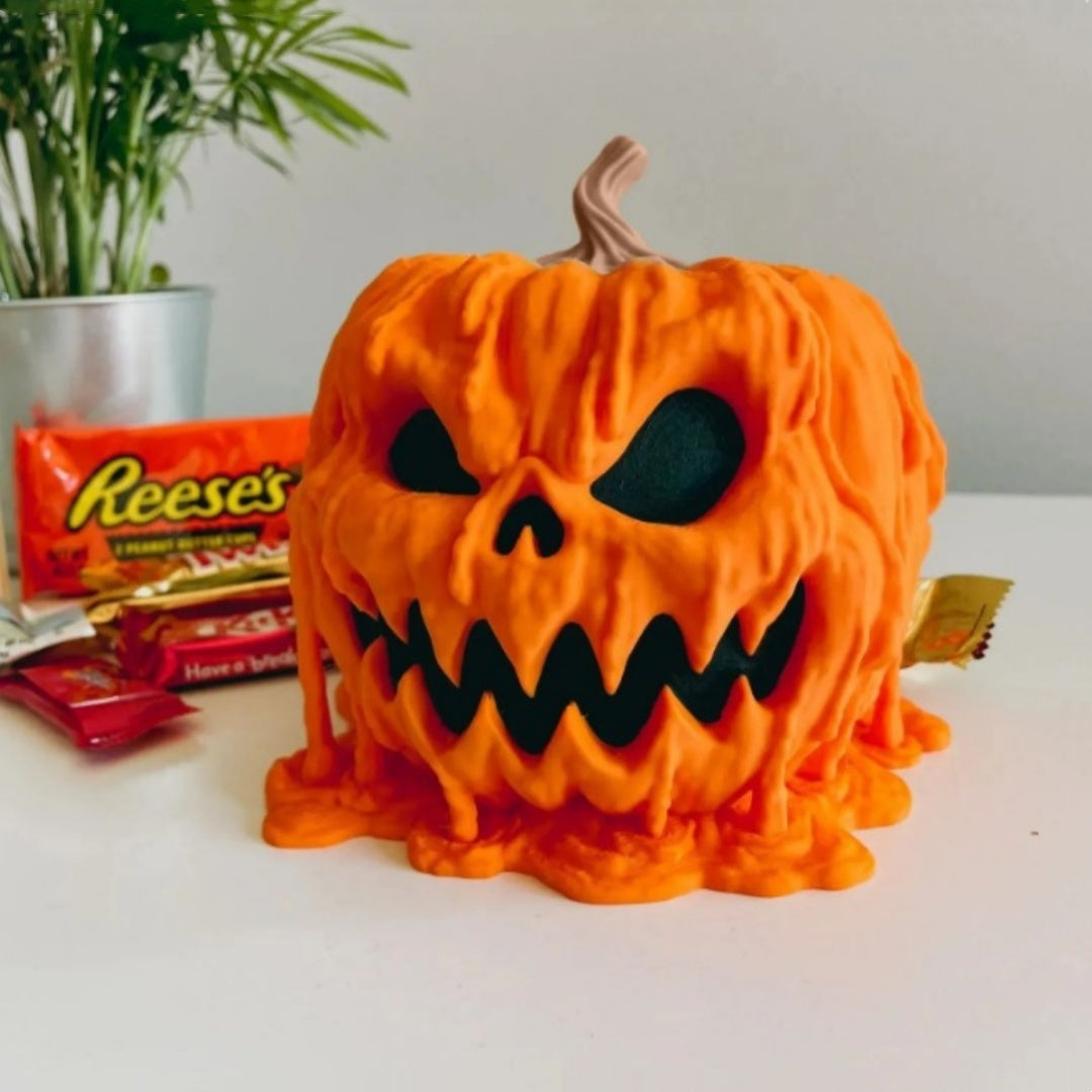 Schmelzende Halloween-Kürbis-Süßigkeiten-Schüssel