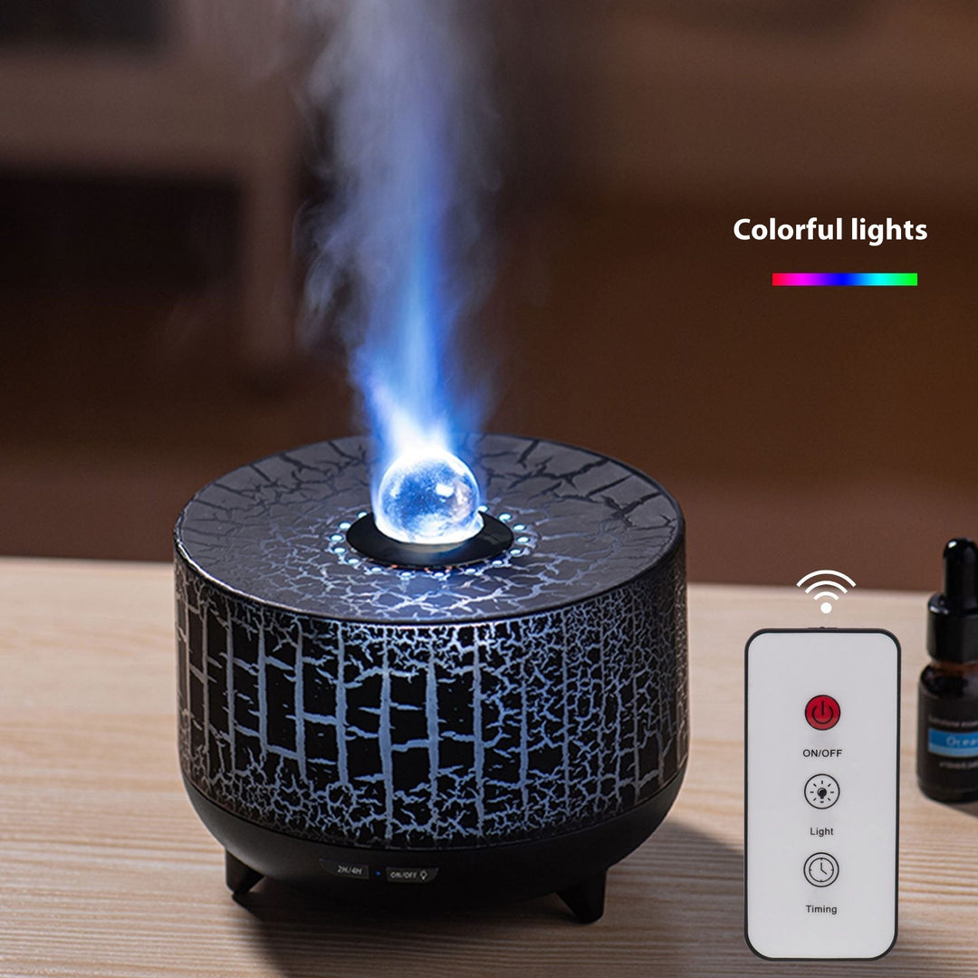 Luftbefeuchter - Perlen Aroma-Diffusor mit einer bunten Simulationsflamme