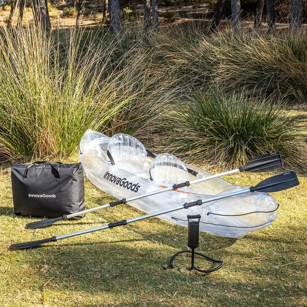 Kajak - Transparentes aufblasbares Kajak mit Zubehör Paros InnovaGoods 312 cm mit 2 Plätzen