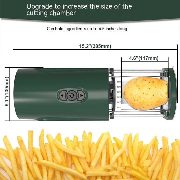 Elektrischen Edelstahlschneidemaschine für Pommes, Gurken, Radischen etc.