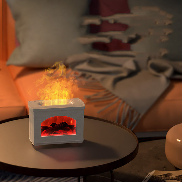 Luftbefeuchter mit simulierten Flammenlichteffekt