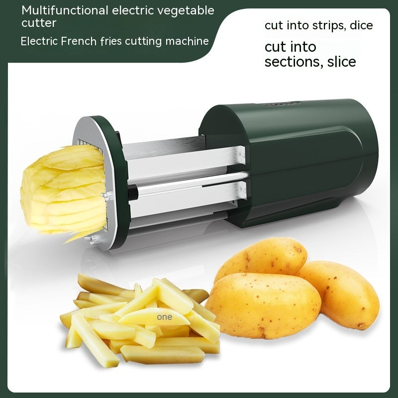 Elektrischen Edelstahlschneidemaschine für Pommes, Gurken, Radischen etc.