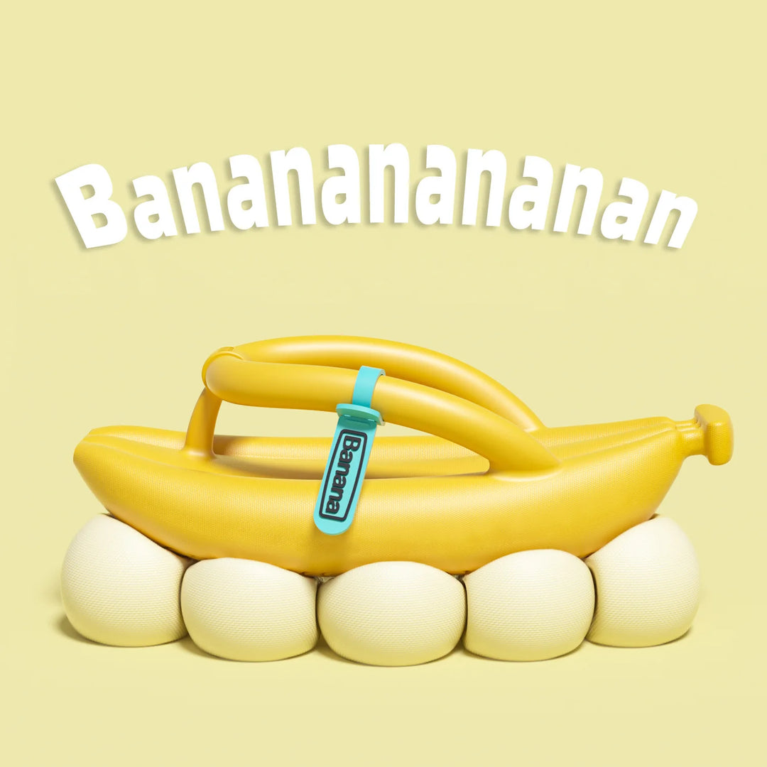 Banana Design Flip Flops for Women Men Summer Novelty Slippers Thick Sole Platform Non-Slip Sandals Bathroom Couple Shoes