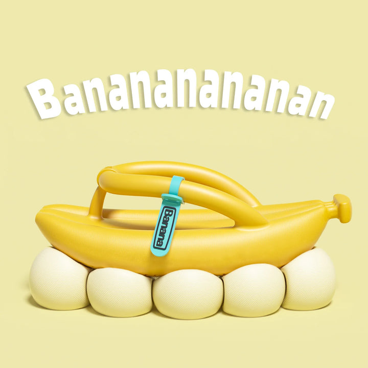 Banana Design Flip Flops for Women Men Summer Novelty Slippers Thick Sole Platform Non-Slip Sandals Bathroom Couple Shoes