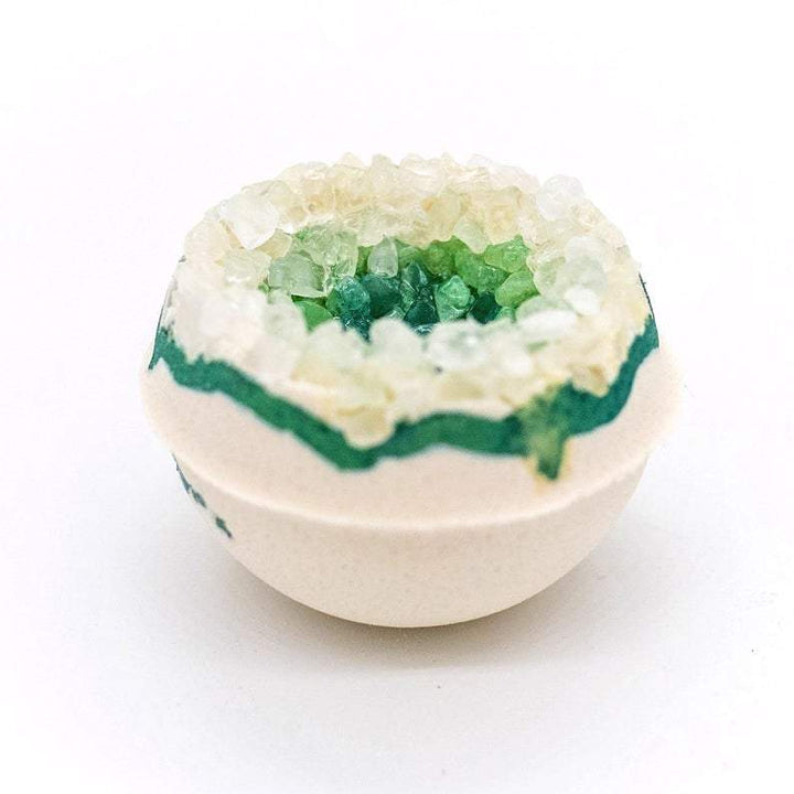 Handgefertigten „Smaragd“-Geode-Salzkristall-Badebomben