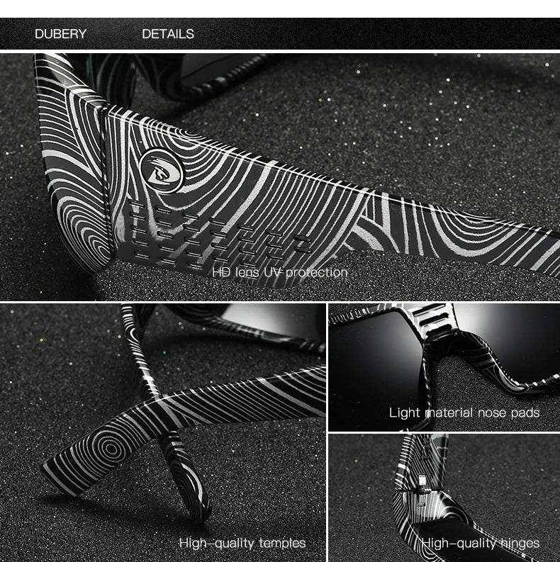 DUBERY Sonnenbrille für Herren im Retro-Stil mit farbenfrohen Gläsern