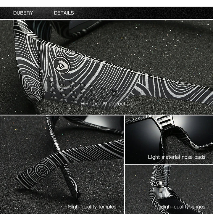 DUBERY Sonnenbrille für Herren im Retro-Stil mit farbenfrohen Gläsern