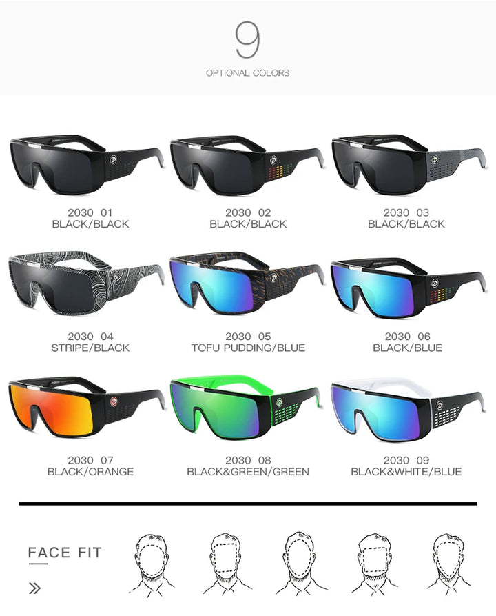 DUBERY Sonnenbrille für Herren im Retro-Stil mit farbenfrohen Gläsern
