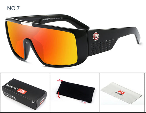 DUBERY Sonnenbrille für Herren im Retro-Stil mit farbenfrohen Gläsern