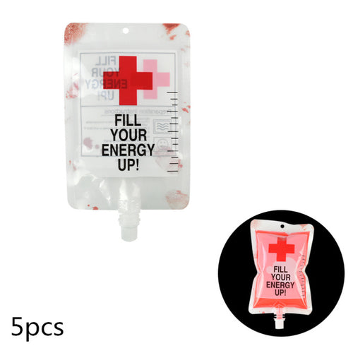 Halloween Blutbeutel 400ml PVC Lebensmittelqualität Trinkbeutel für Halloween-Party