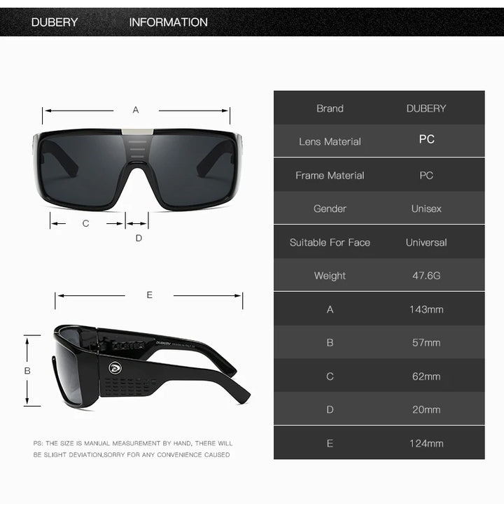 DUBERY Sonnenbrille für Herren im Retro-Stil mit farbenfrohen Gläsern