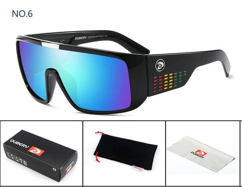 DUBERY Sonnenbrille für Herren im Retro-Stil mit farbenfrohen Gläsern