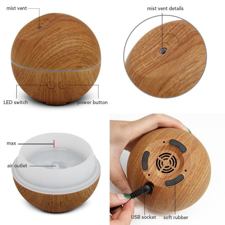 Luftbefeuchter mit kühlem Nebel im Holzdesign