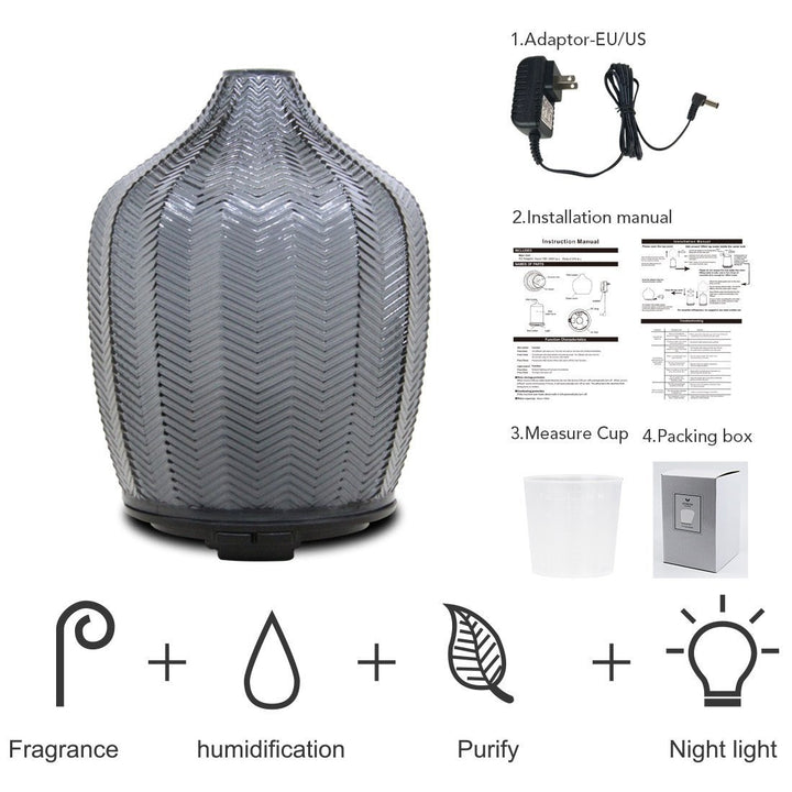 Glas-Aromadiffusor in grau
