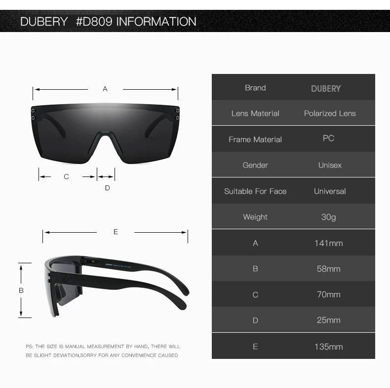 DUBERY Sonnenbrille für Herren im Retro-Stil mit farbenfrohen Gläsern
