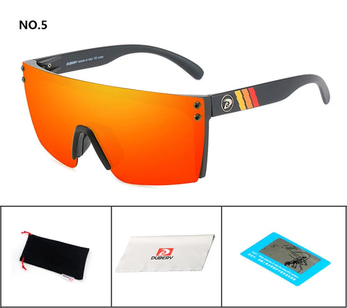 DUBERY Sonnenbrille für Herren im Retro-Stil mit farbenfrohen Gläsern