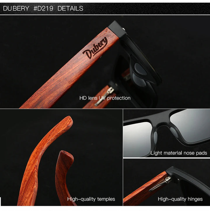 DUBERY® Sonnenbrillen aus natürlichem Holz für Herren