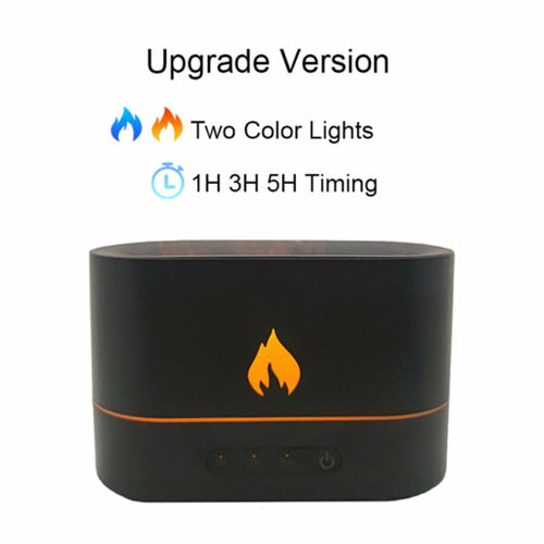 Ätherischer Öl-Diffusor mit Flammeneffekt und Timer