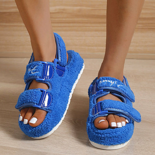 Freizeit-Sandalen / Hausschuhe für Damen mit dicker Sohle