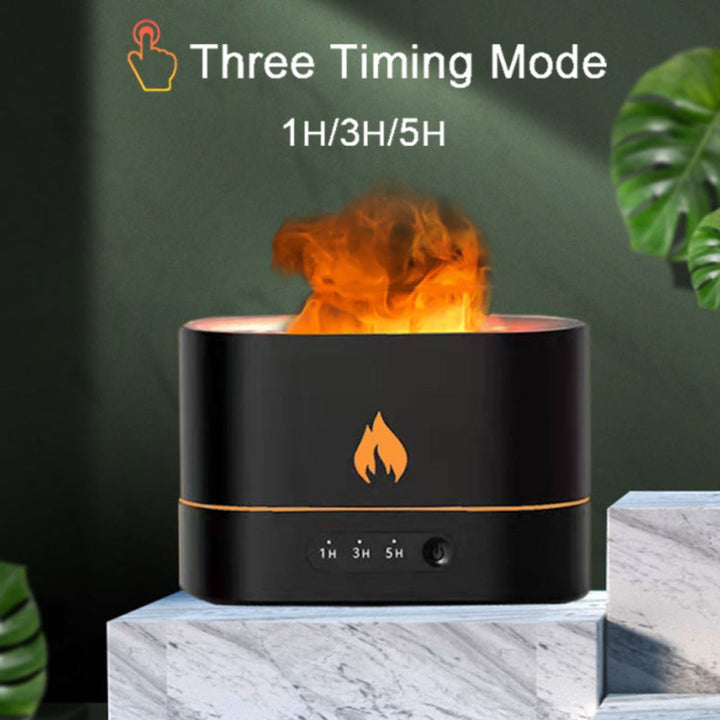 Ätherischer Öl-Diffusor mit Flammeneffekt und Timer
