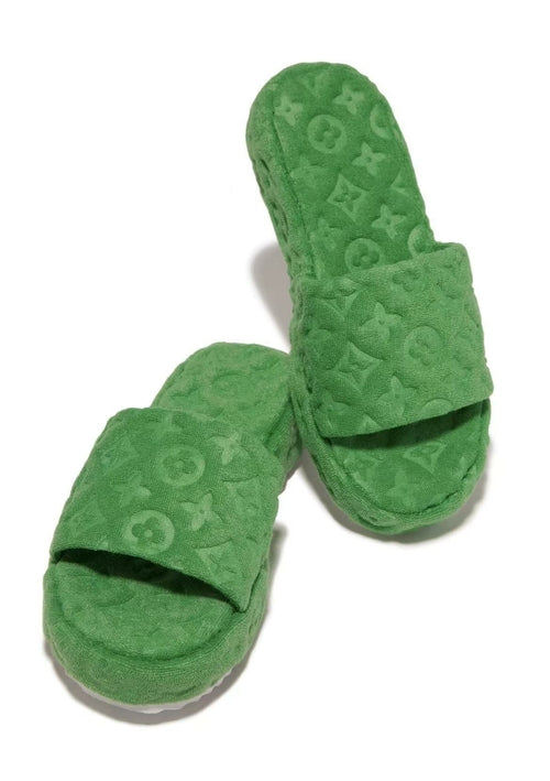 Fellpantoffeln für Damen mit Blumenmuster