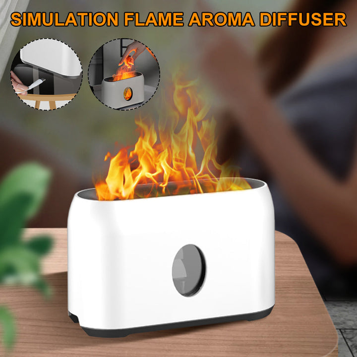 Luftbefeuchter mit Flammeneffekt