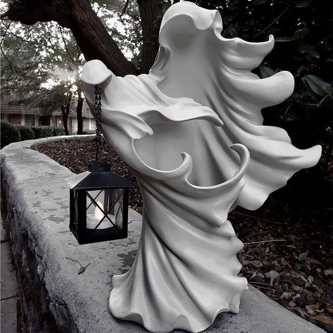 Gesichtsloser Geisterskulptur für Halloween - Ghoul Harz Skulptur - Dekoration