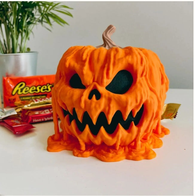 Schmelzende Halloween-Kürbis-Süßigkeiten-Schüssel