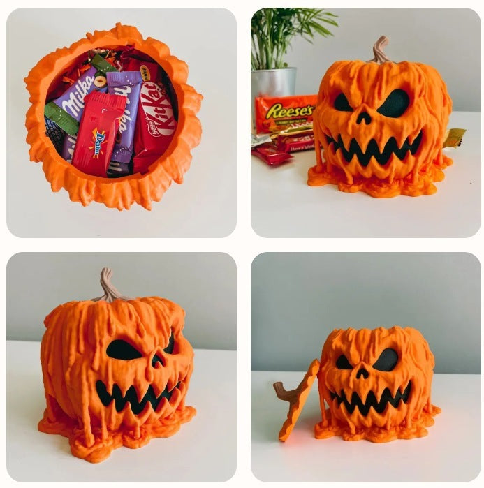 Schmelzende Halloween-Kürbis-Süßigkeiten-Schüssel