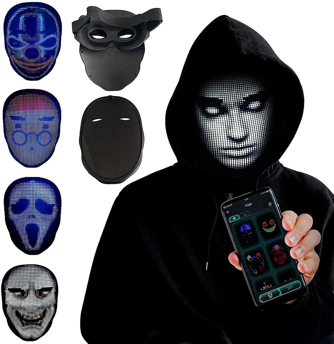 Farbige LED-Gesichtsmaske für Halloween