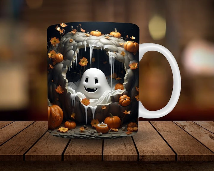 Halloween Kürbis Kaffeetasse aus Keramik