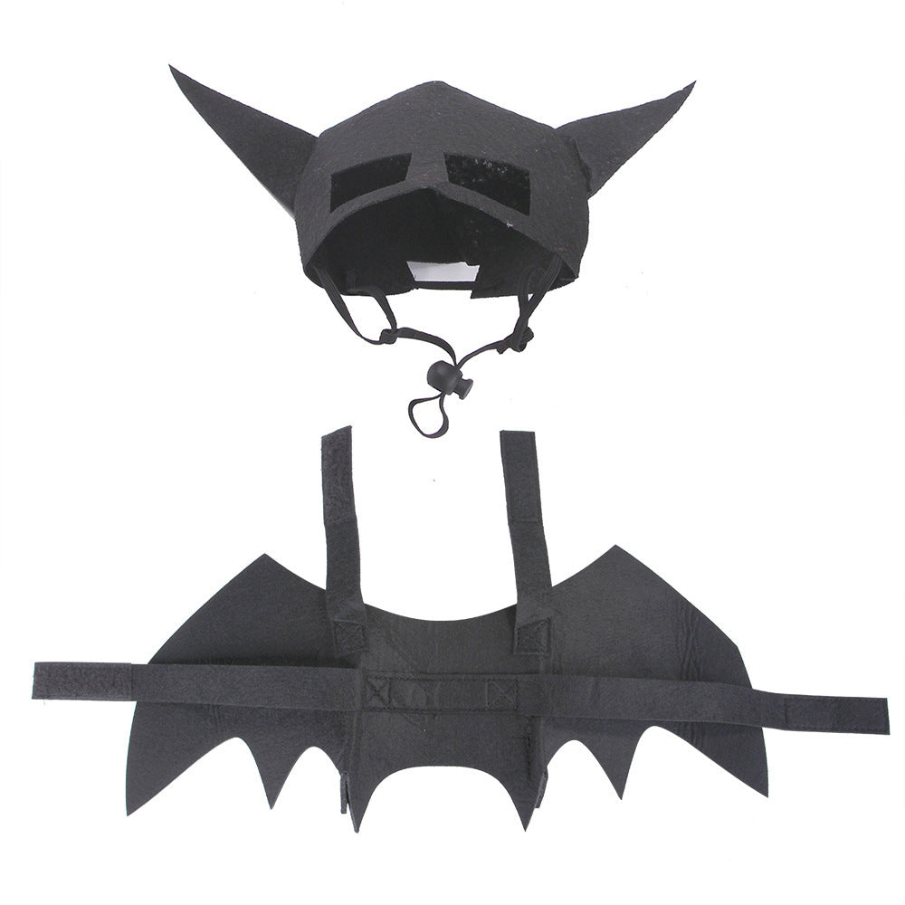 Halloween Haustier Maske mit Fledermausflügeln und Korsett