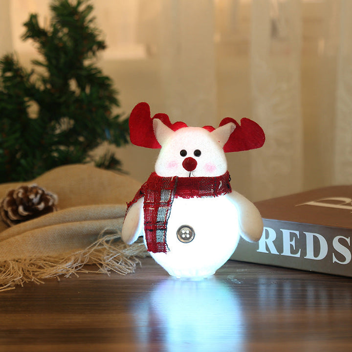 Weihnachtsdekorationen - LED-Weihnachtsmann, -Schneemann und -Weihnachtsreh