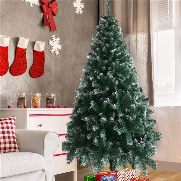 Weihnachtsbaum mit Eisenfuß und weißen PVC-Zweigen (650 Zweige)