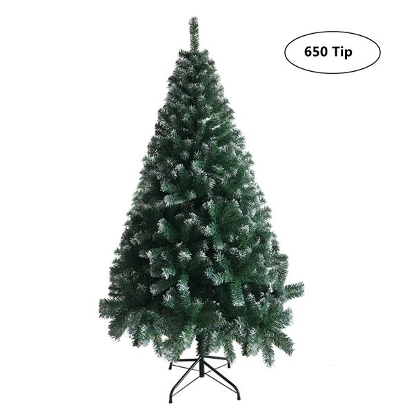 Weihnachtsbaum mit Eisenfuß und weißen PVC-Zweigen (650 Zweige)