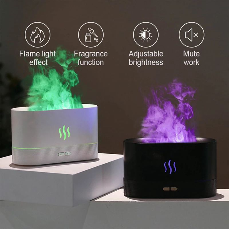 Luft- Aromadiffusor mit bunter Flamme