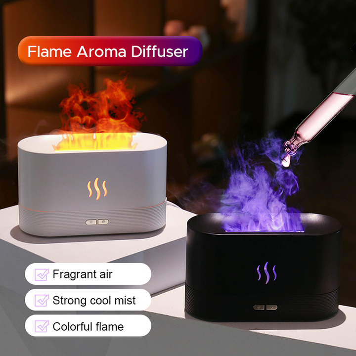 Luft- Aromadiffusor mit bunter Flamme
