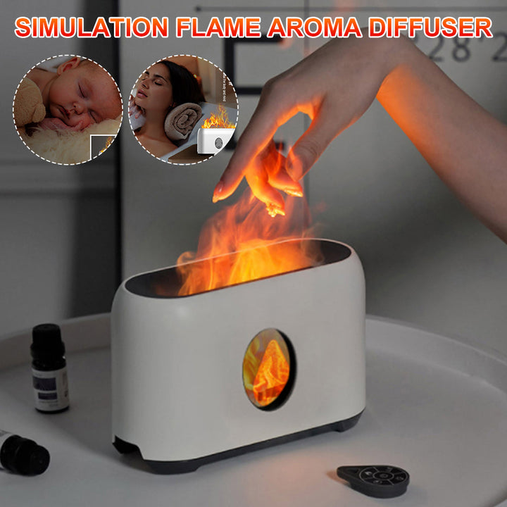 Luftbefeuchter mit Flammeneffekt